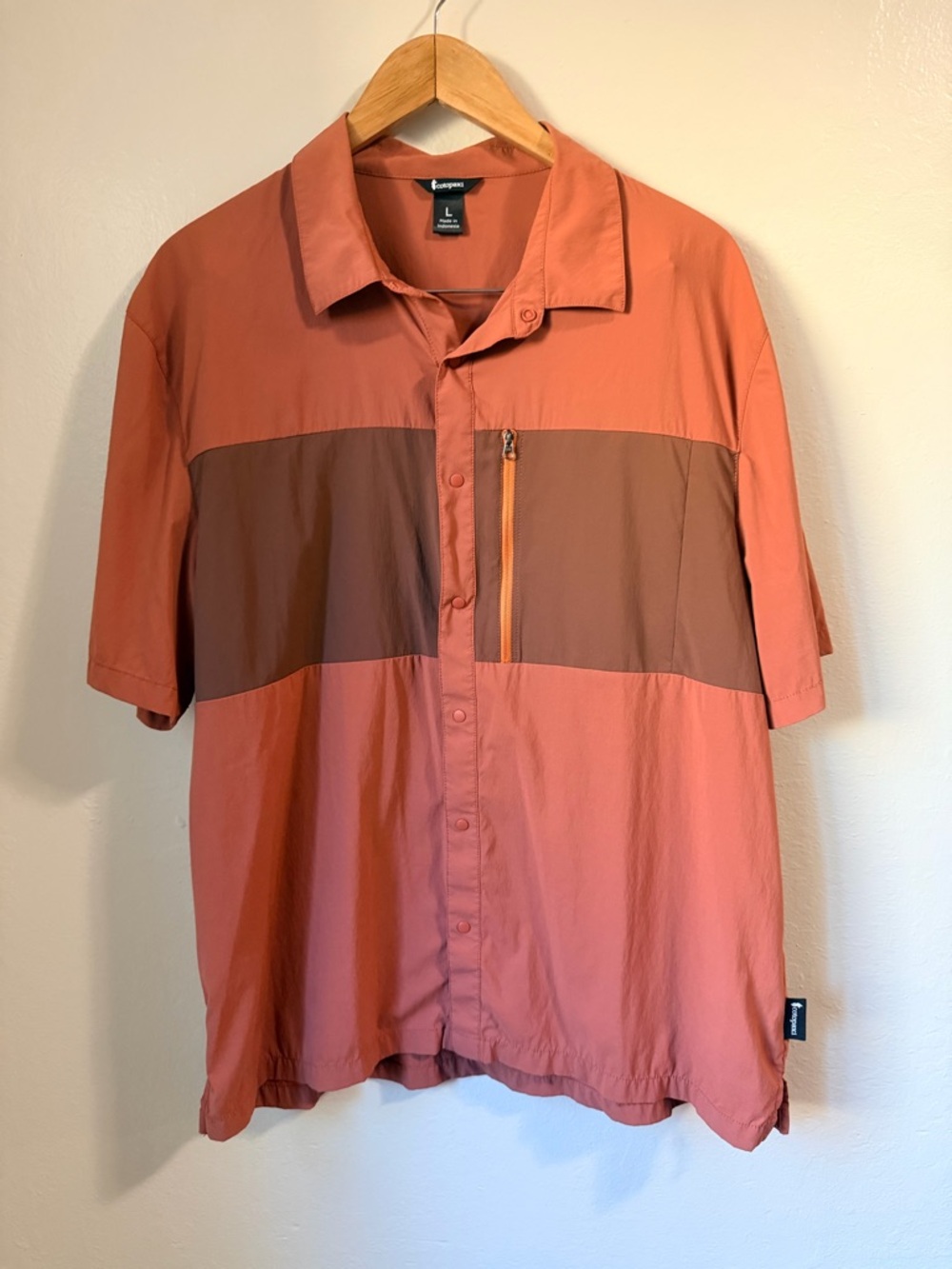 Cotopaxi Men’s Sumaco Short-Sleeve Shirt - Rust/Clay size Large hiking tee